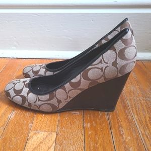 Coach Monogram Wedges